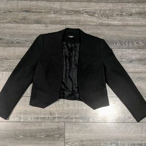 black crop blazer small